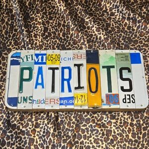 Patriots License Plate Art